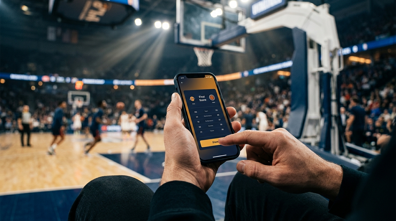 From Final Buzzer to Instagram in Three Taps: Shareable Recap Graphics
